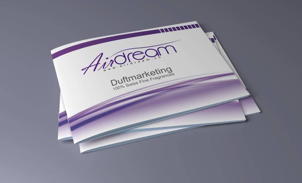 Dizajni i broshures per kompanine zvicrrane Airdream