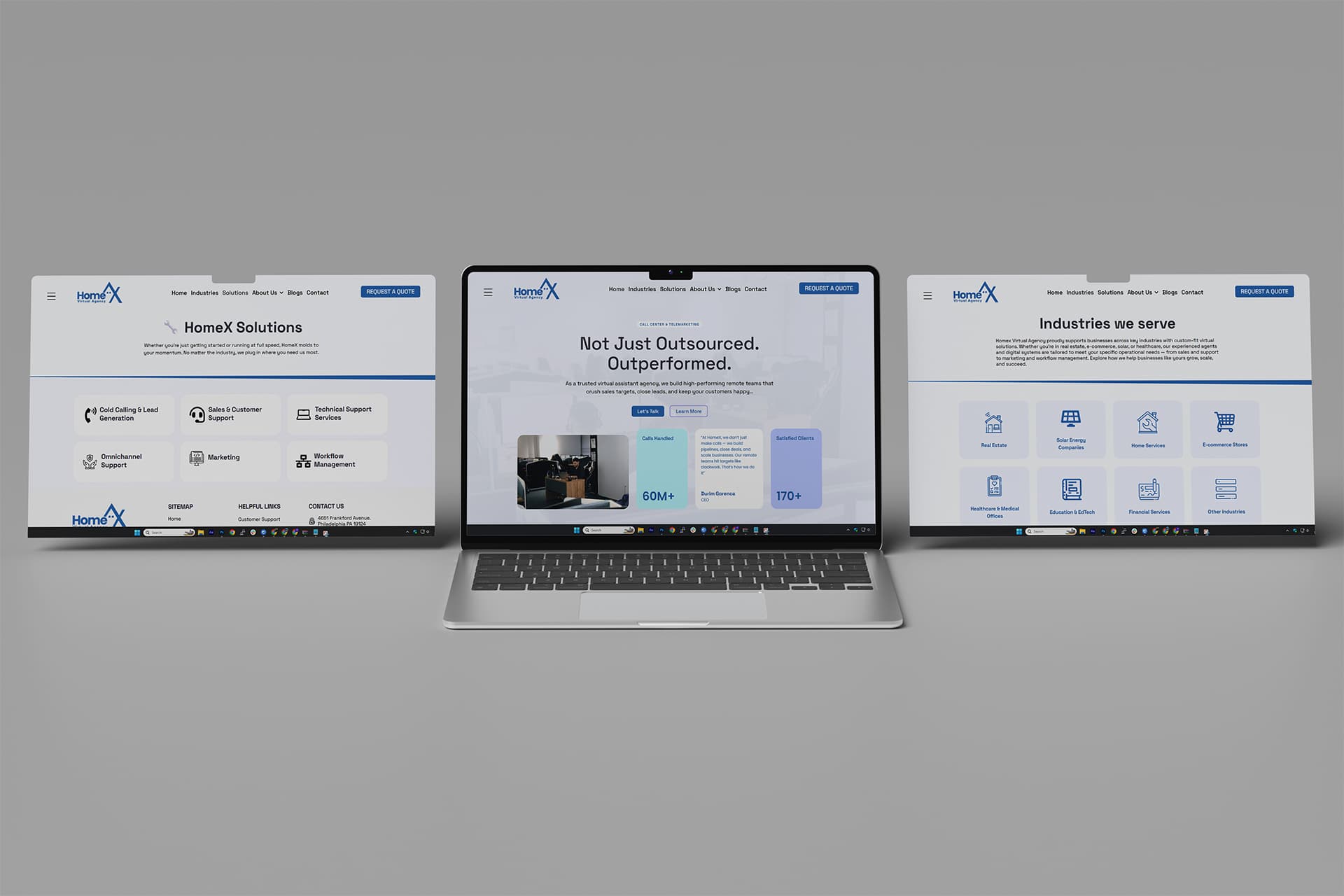 HOMEXCALL.COM – Webfaqe Profesionale për Agjenci B2B në SHBA