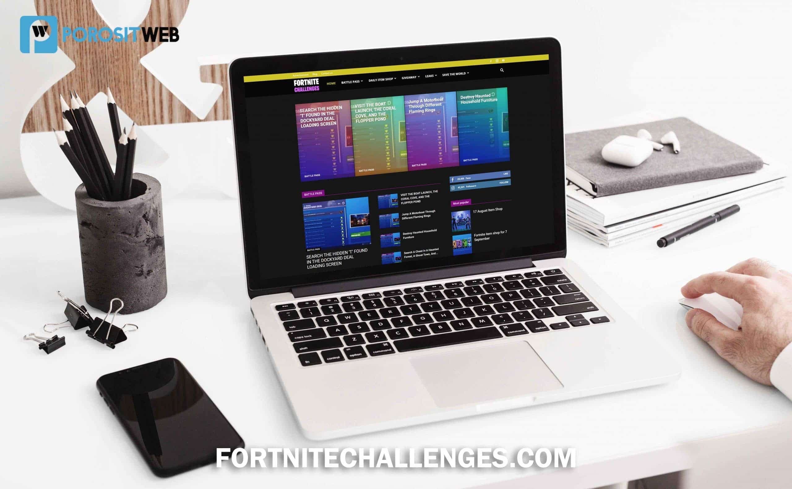 FORTNITECHALLENGES.COM - Portal në gjuhën angleze