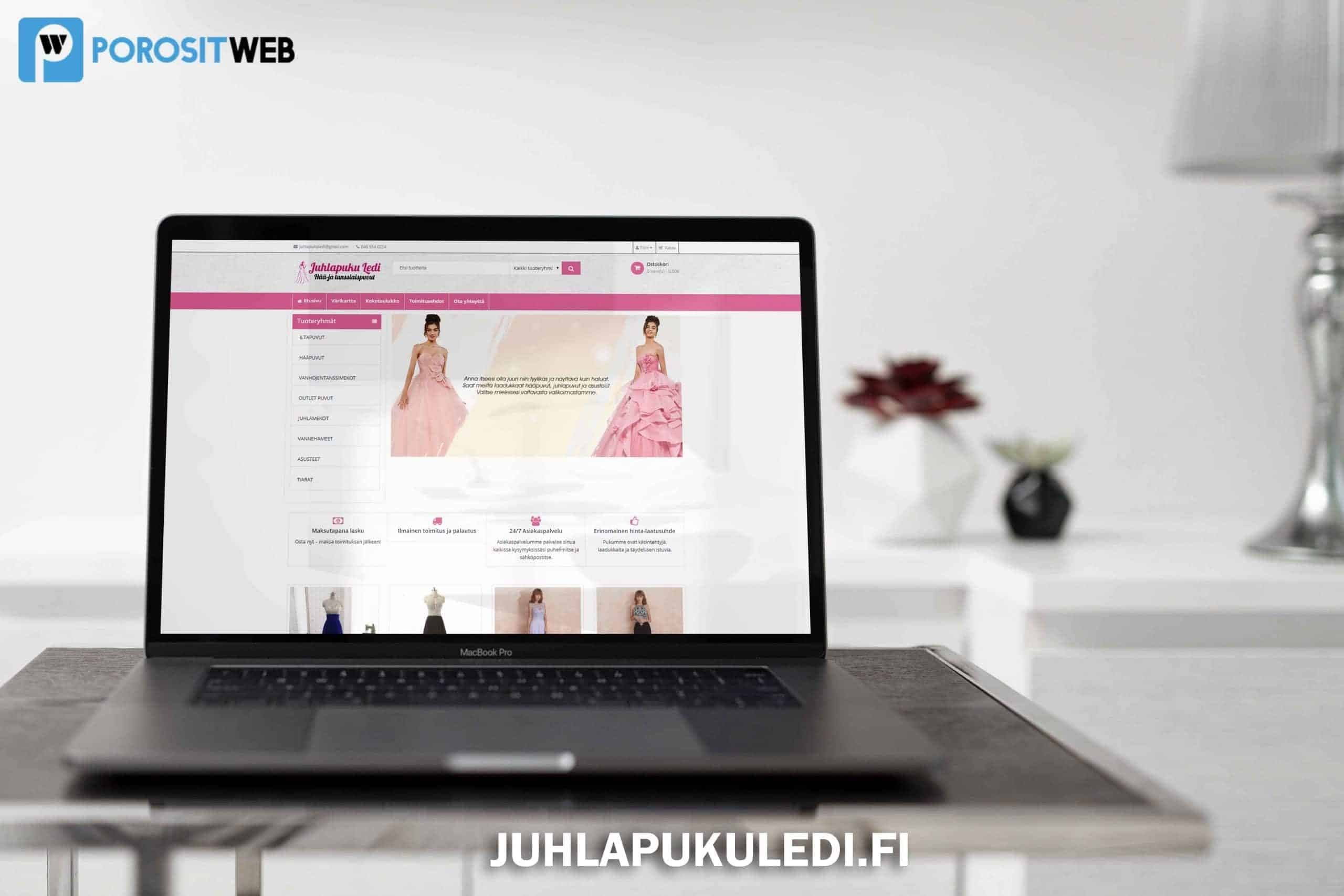 JUHLAPUKULEDI.FI - Dyqan online në Finland